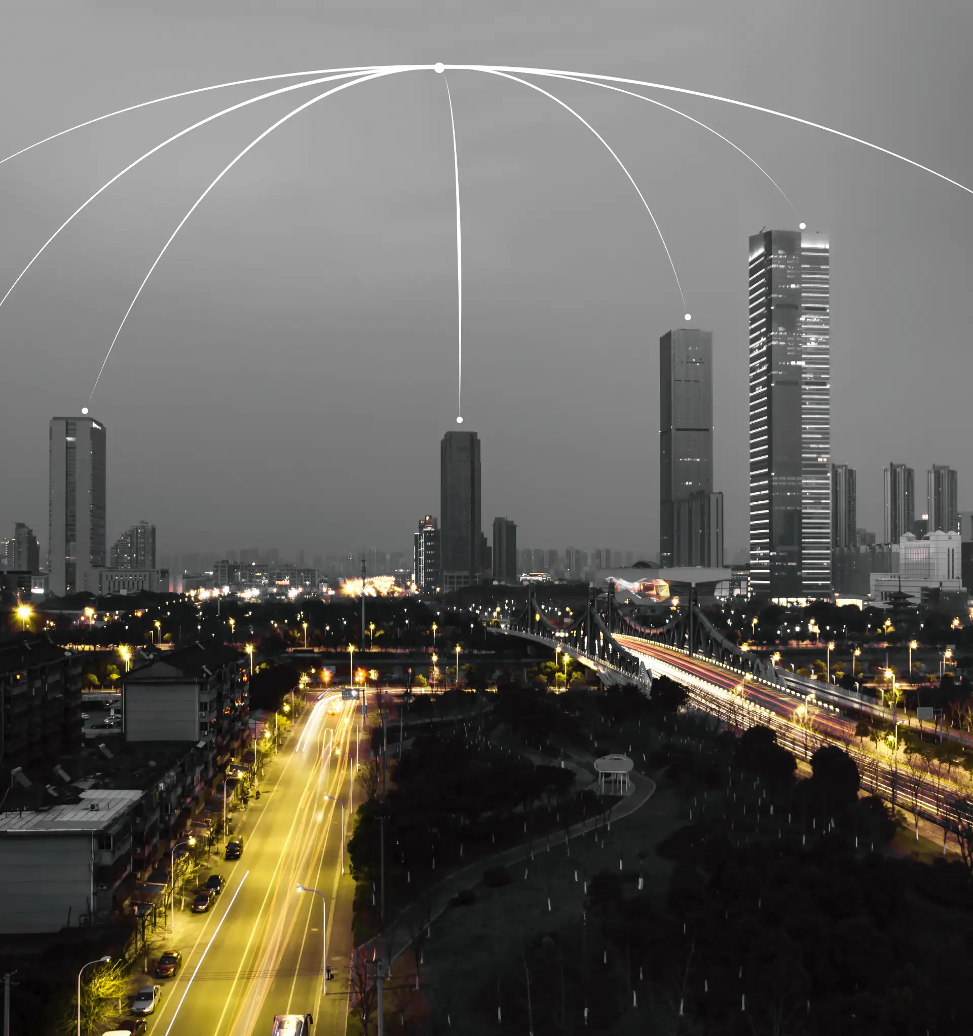 conexia digital network cityscape